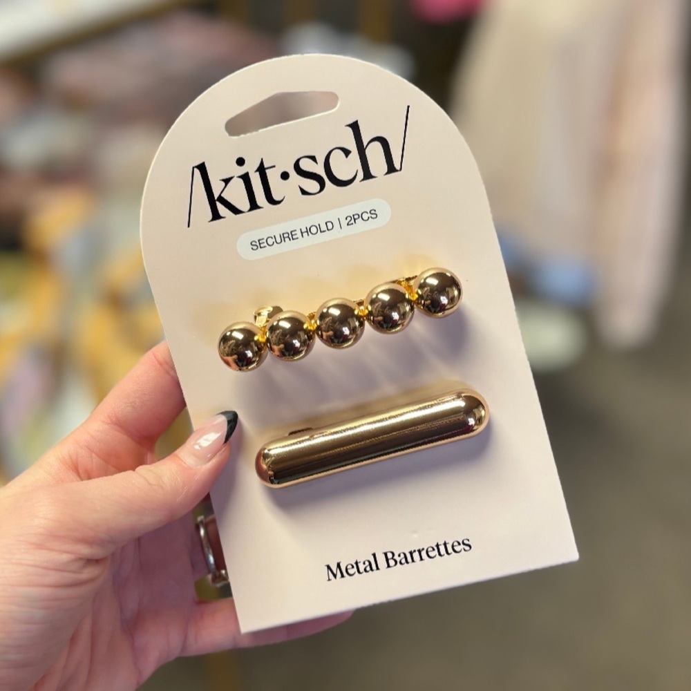 Gold Metal Barrettes